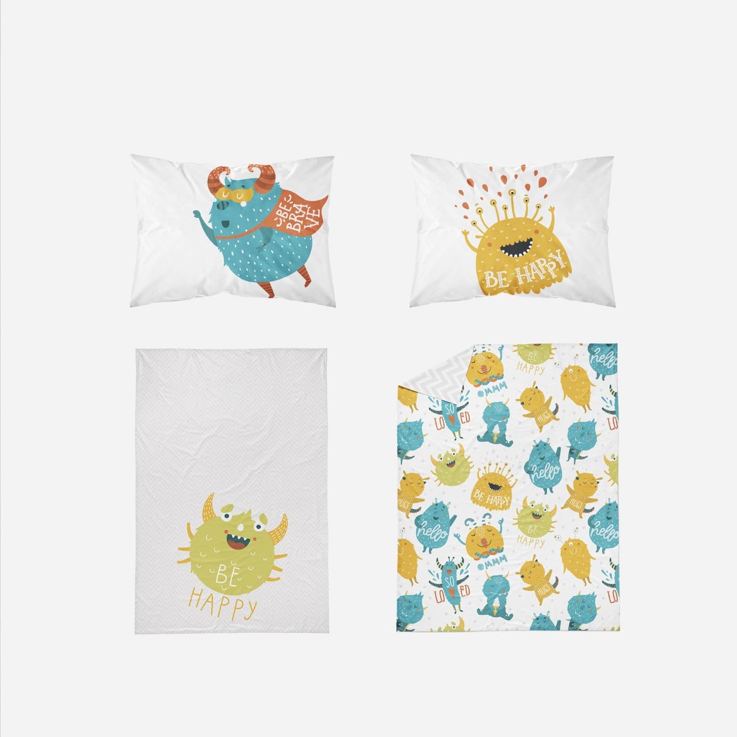 Hugs Monsters Bed Set