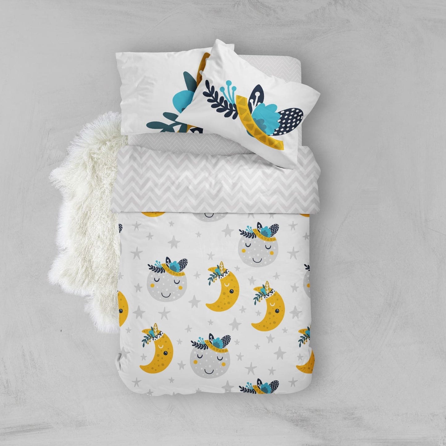 Moon and Crescent Bed Set