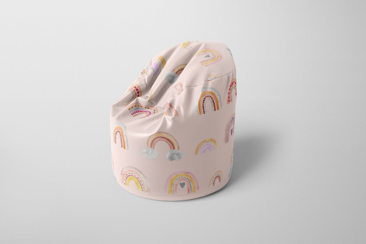 Beige Rainbow Bean Bag