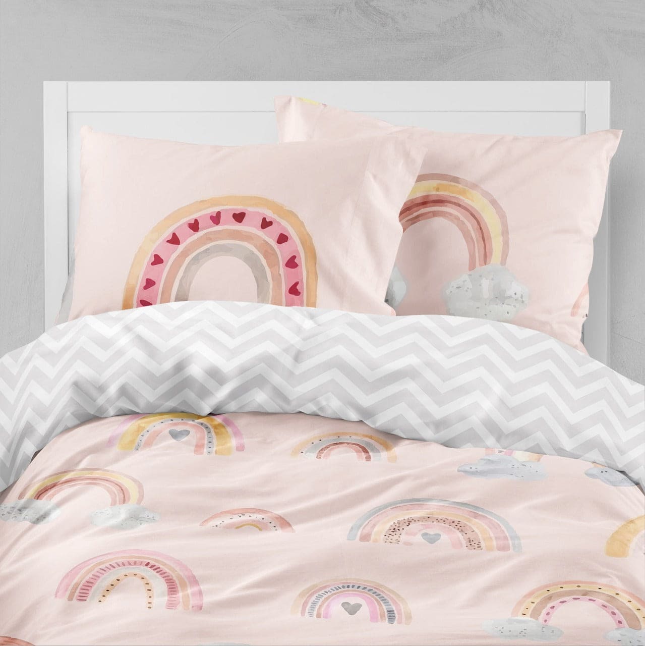 Beige Rainbow Bed Set