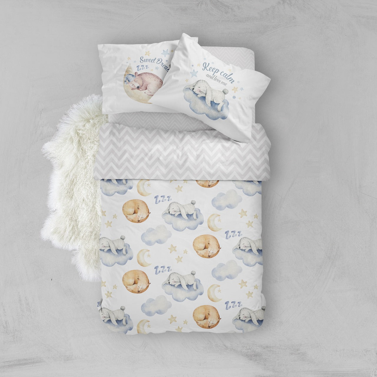 Little Blessings Fluffy Clouds Bed Set