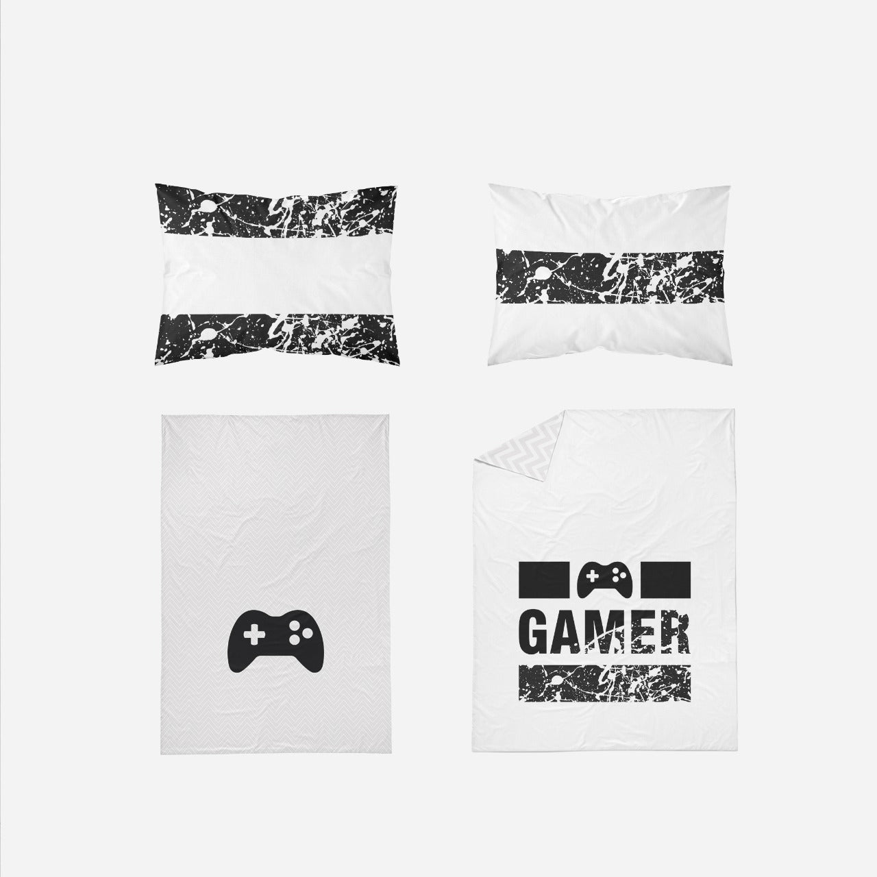 Little Blessings Gamer Black Bedsheet & Two Pillowcases Only