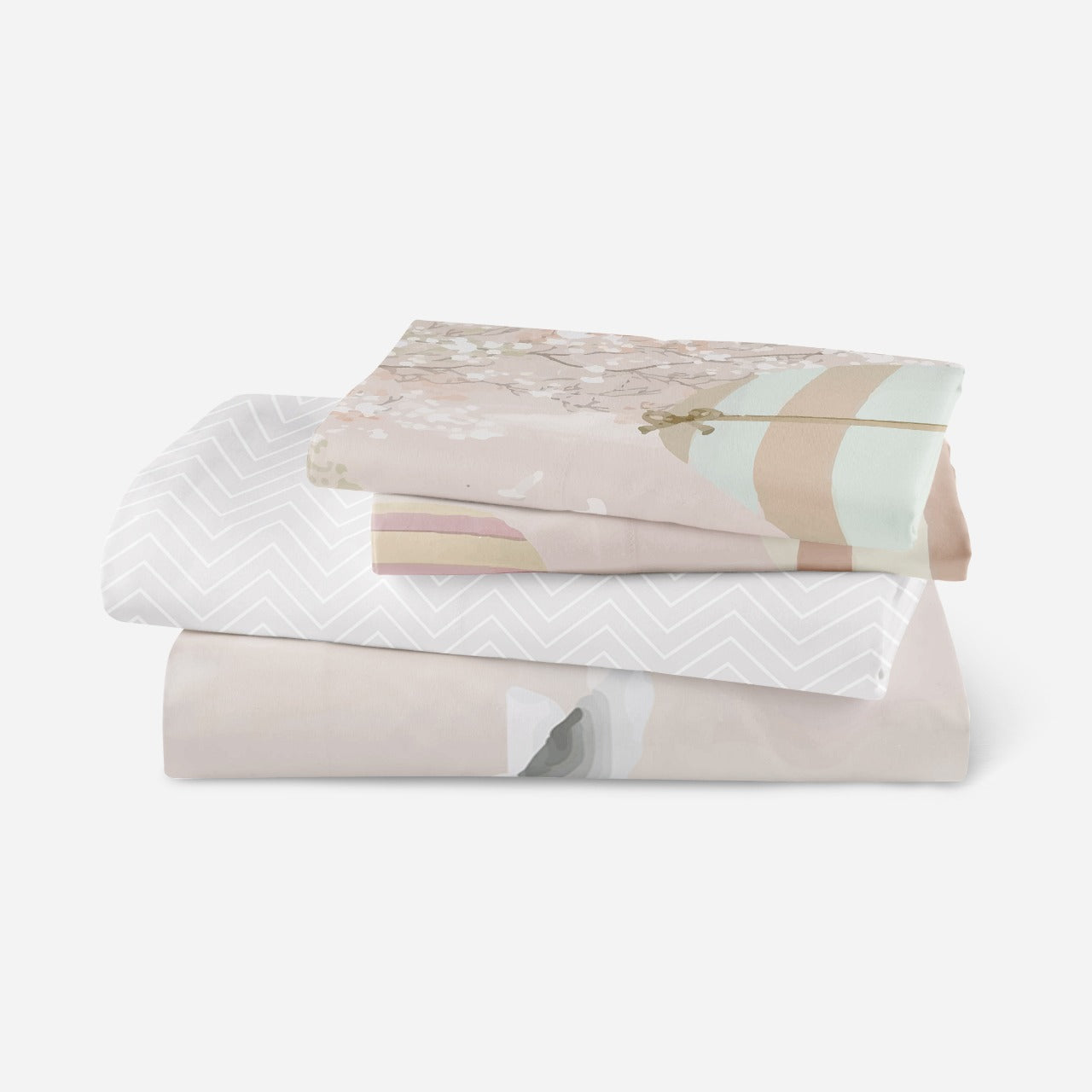 Little Blessings Hot Air Balloons and Cherry Blossoms Bed Sheet Only