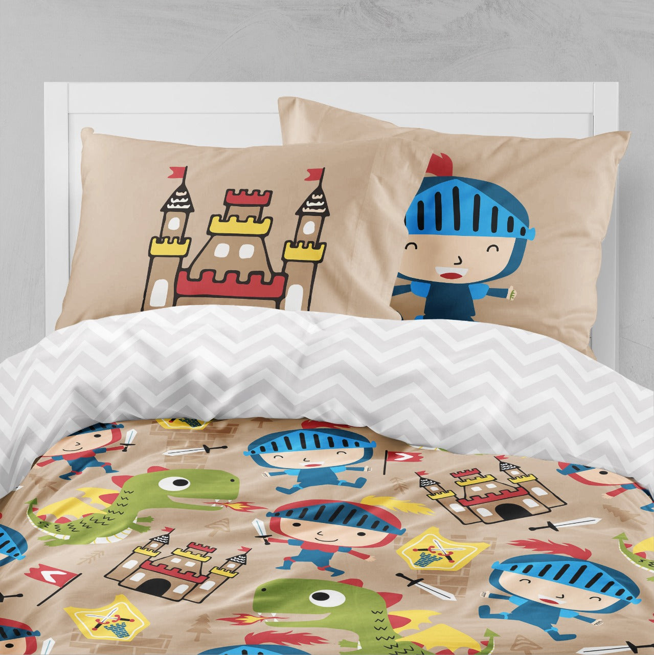 Little Blessings Little Knights and Dragons Two Pillowcases Only