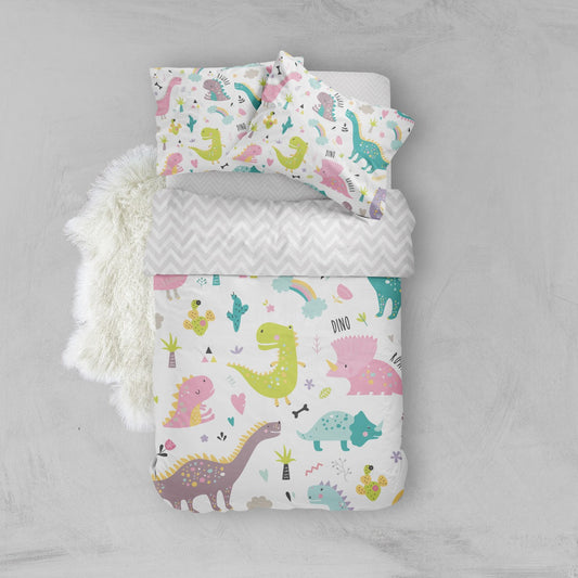 Little Blessings Pastel Dinosaurs Bed Set