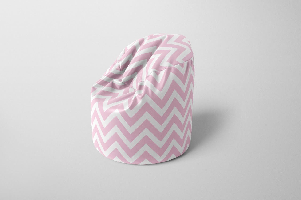 Pink Tie Dye Bean Bag (Zig Zag)