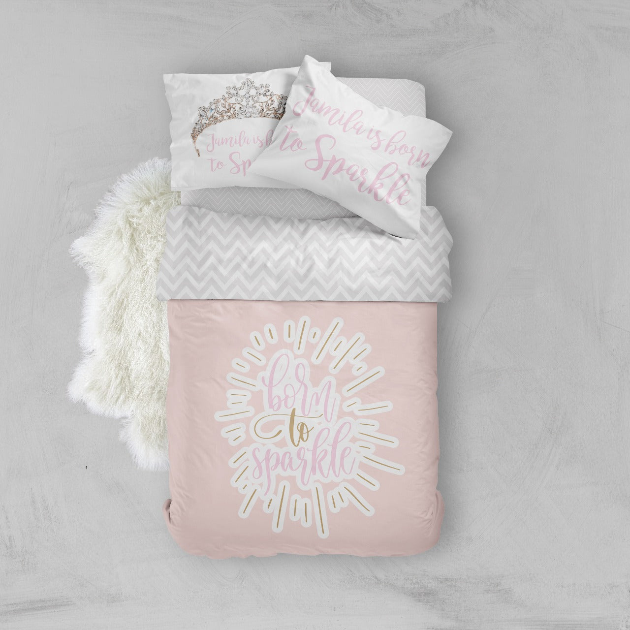 Little Blessings Pink Tie Dye Bed Set