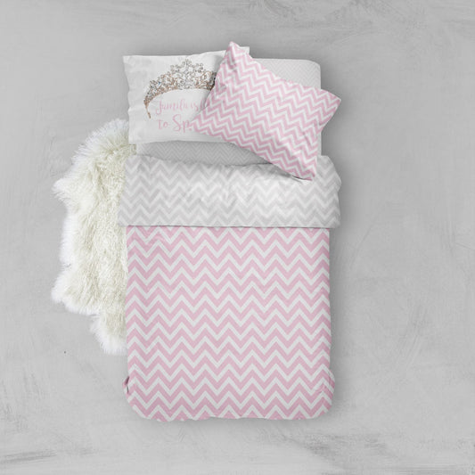 Little Blessings Pink Tie Dye Bed Set (Zig Zag)