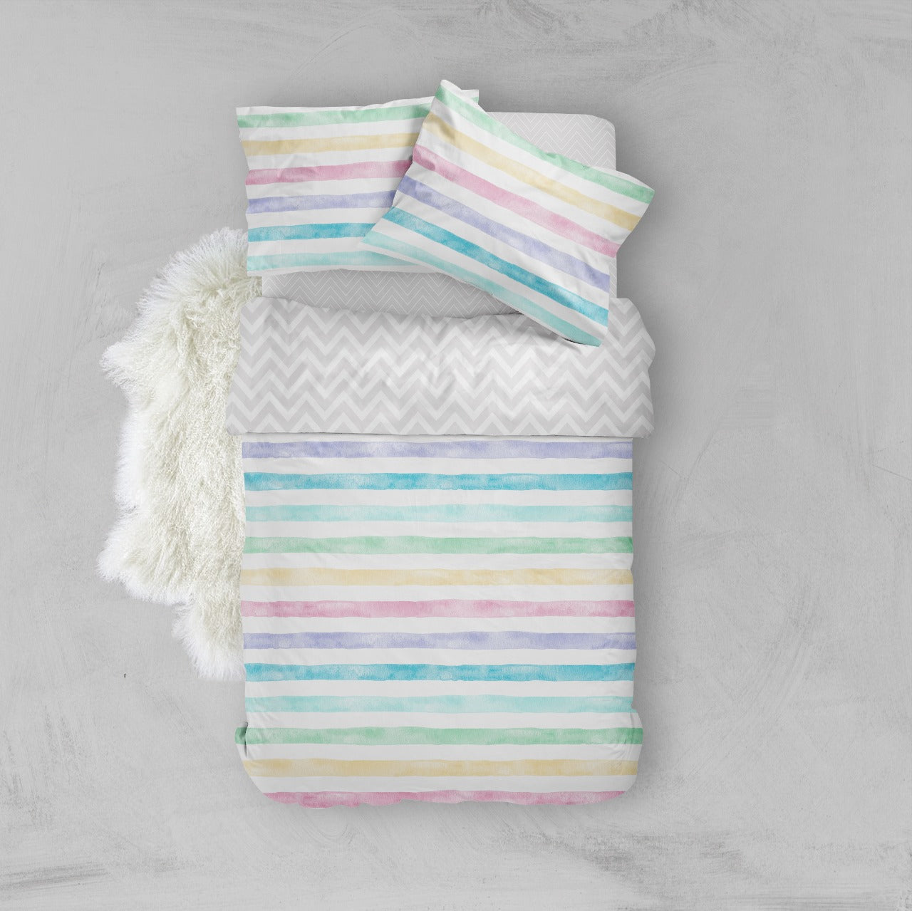 Little Blessings Rainbow Coloured Bed Set