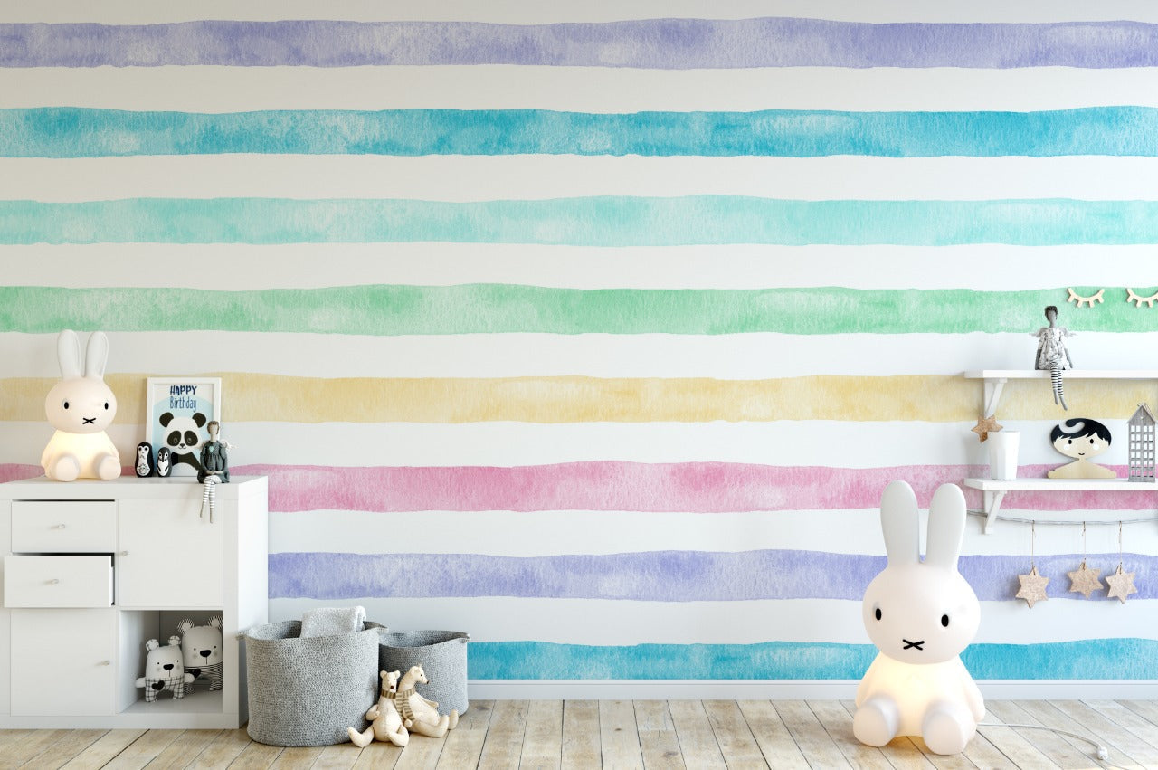 Little Blessings Rainbow Coloured Wallpaper