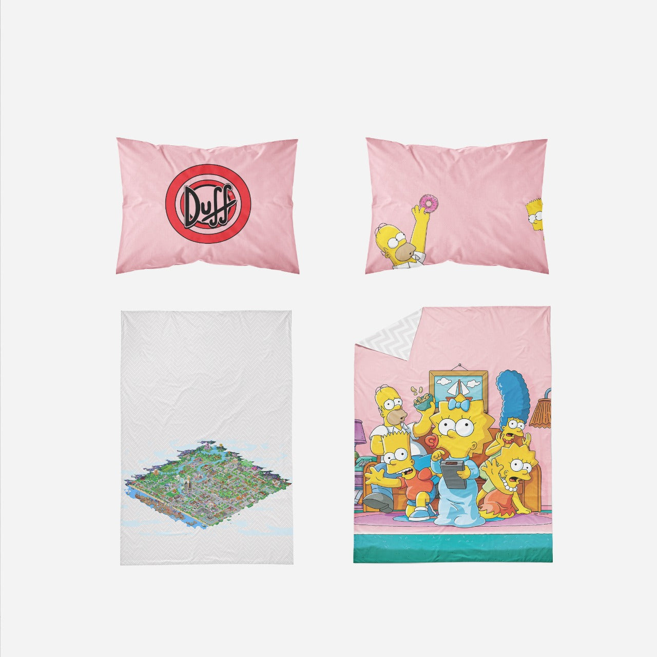 Little Blessings The Simpsons Bedsheet & Two Pillowcases Only