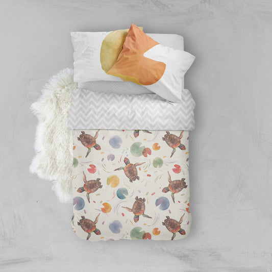 Little Blessings Turtles and Pond Leaves Bed Set