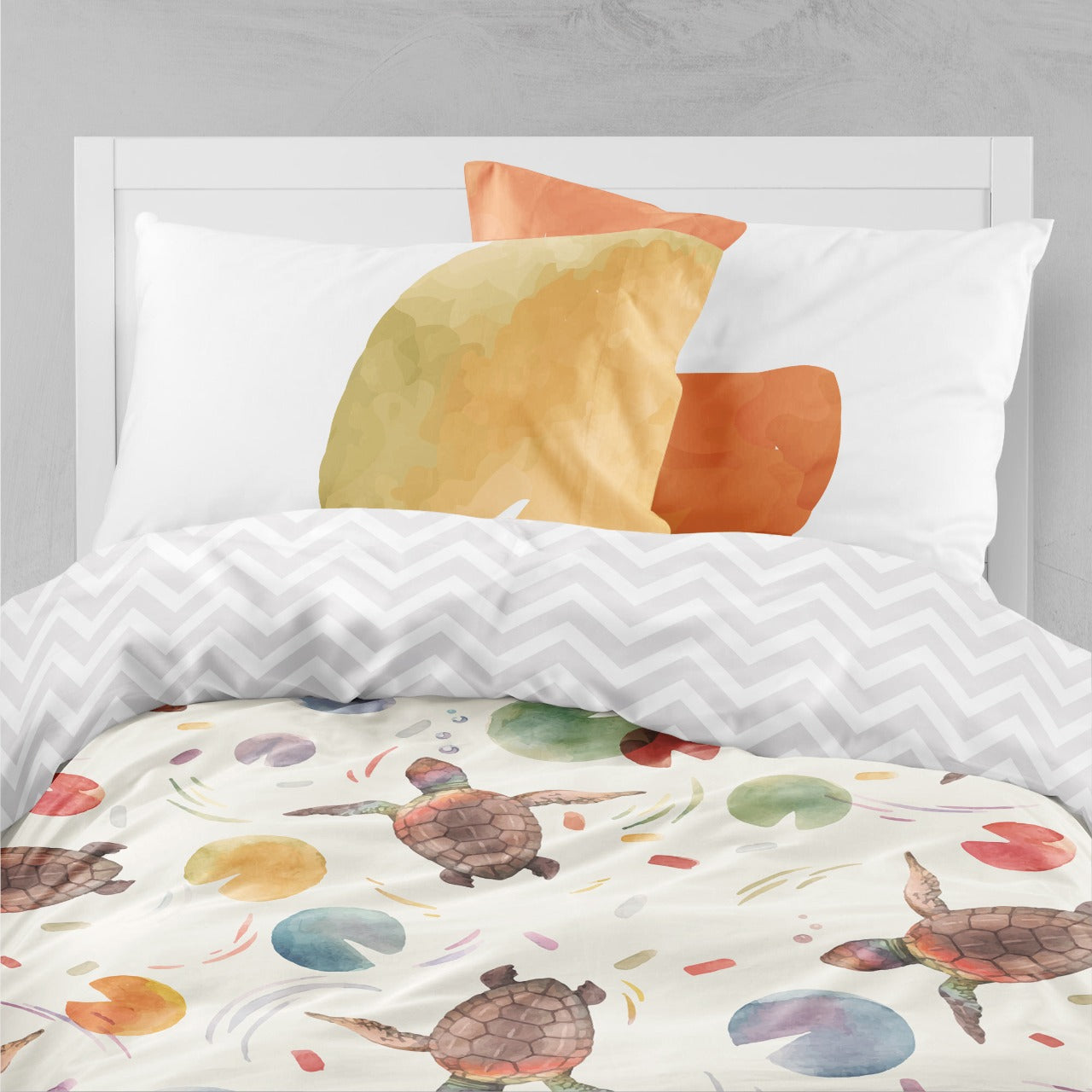 Little Blessings Turtles and Pond Leaves Two Pillowcases Only