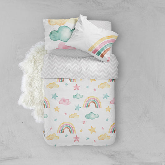 Little Blessings Watercolour Rainbow Bed Set