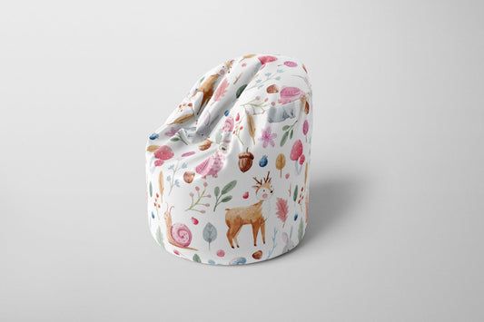 Watercolour Woods Animals Bean Bag