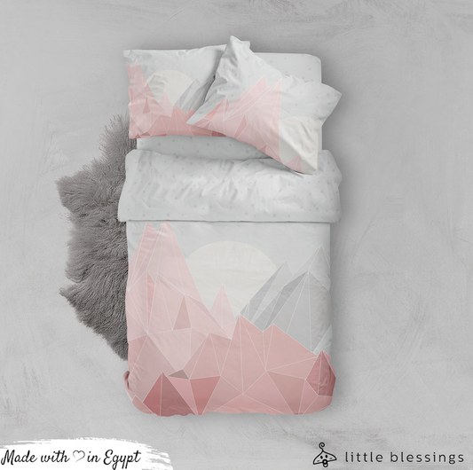 Pink Mountains Bed Set