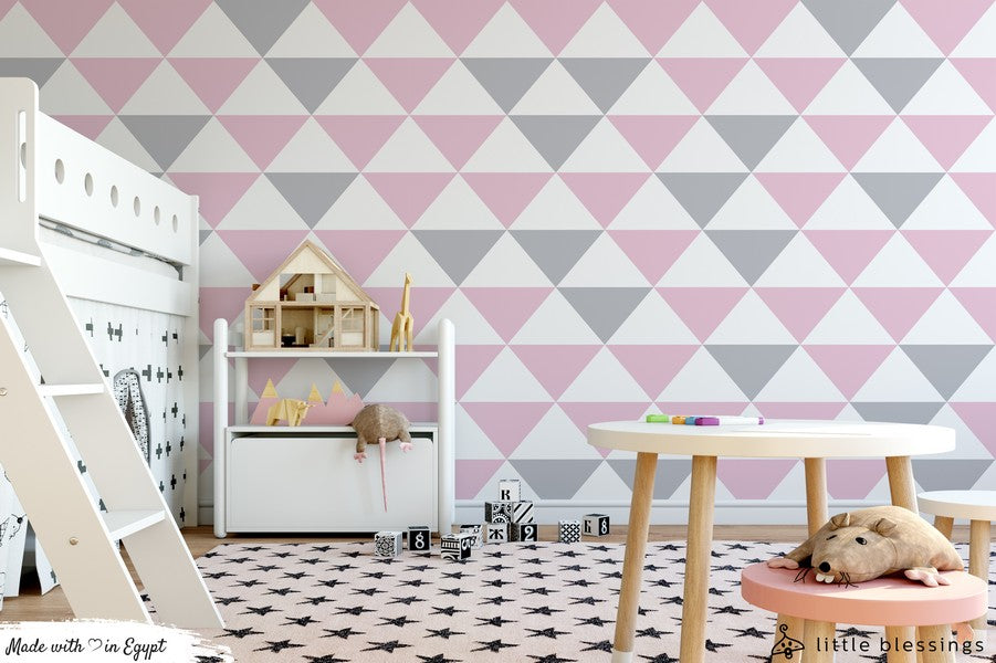 Pink Triangles Wallpaper