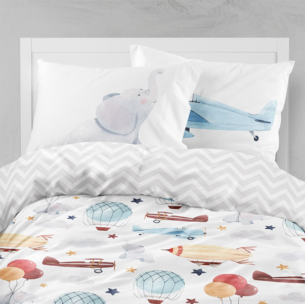 Elephant & Planes Bed Set