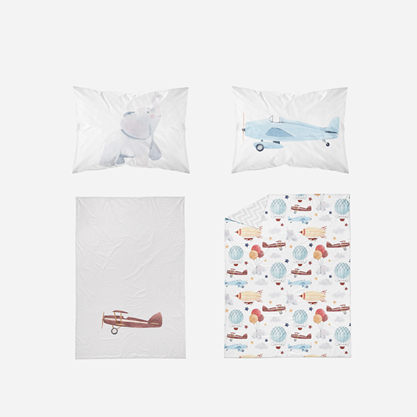 Elephant & Planes Bed Set