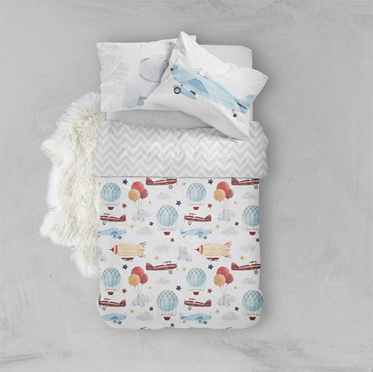 Elephant & Planes Bed Set