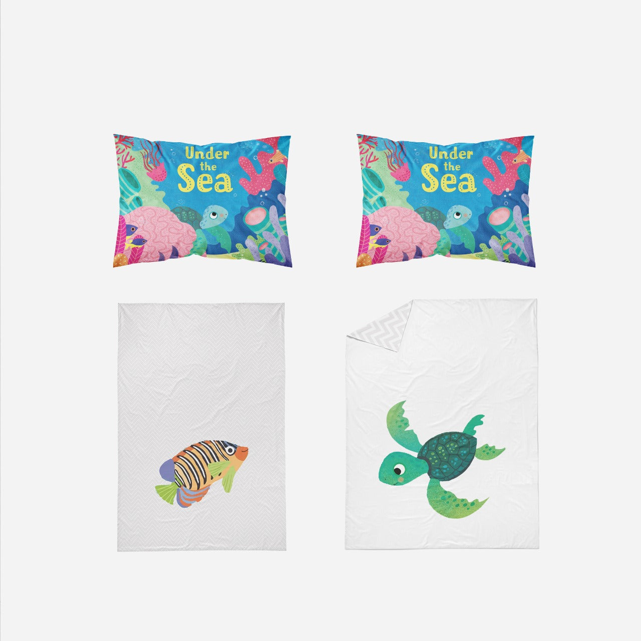    Under The Sea Bedsheet Two Pillowcases Only