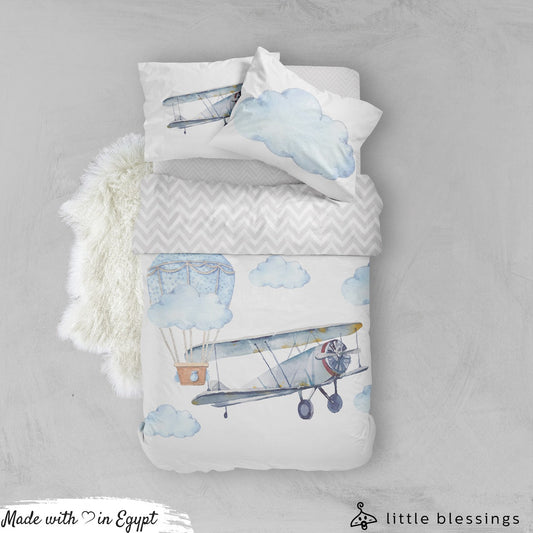 Watercolour Airplane Bed Set