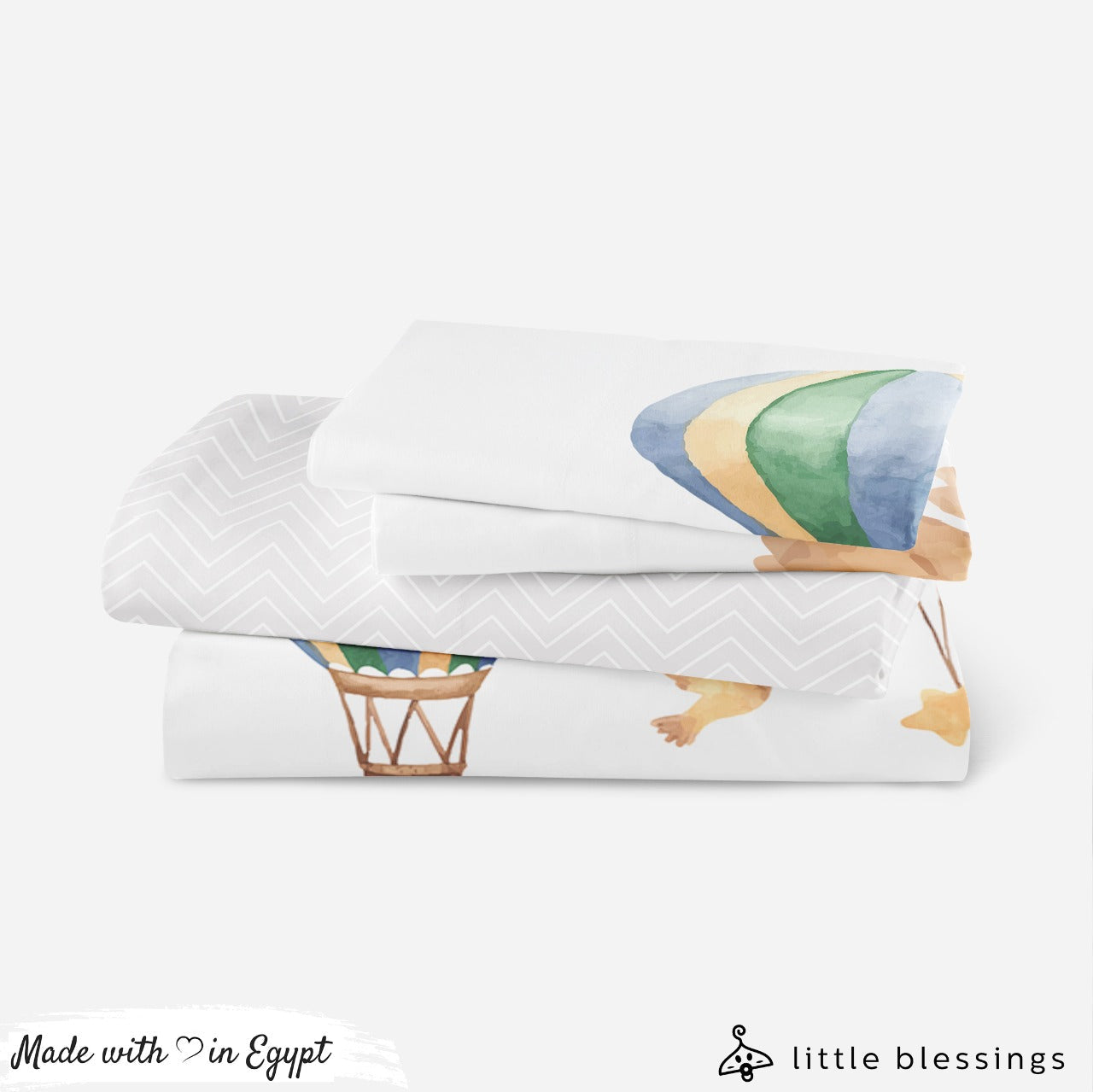 Air Balloon and Planes Bed Set