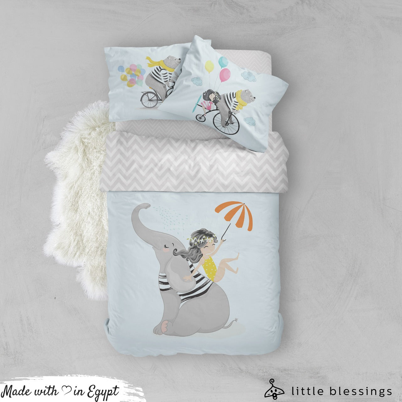 Elephant & Friends Bed Set