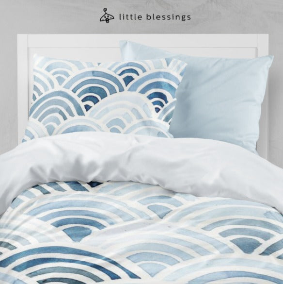 Static Blue Bed Set