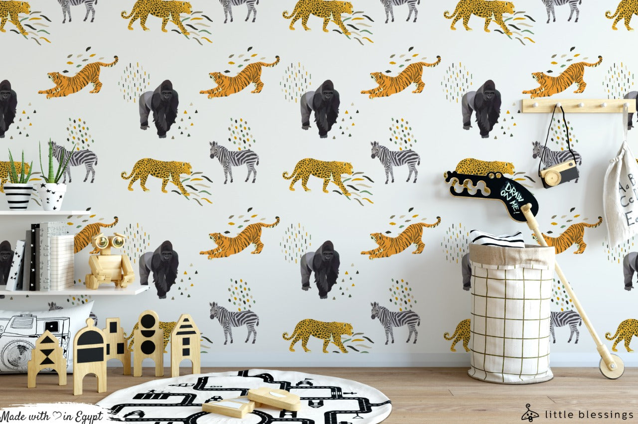 Forest Pattern Wallpaper (Animals Compositions)