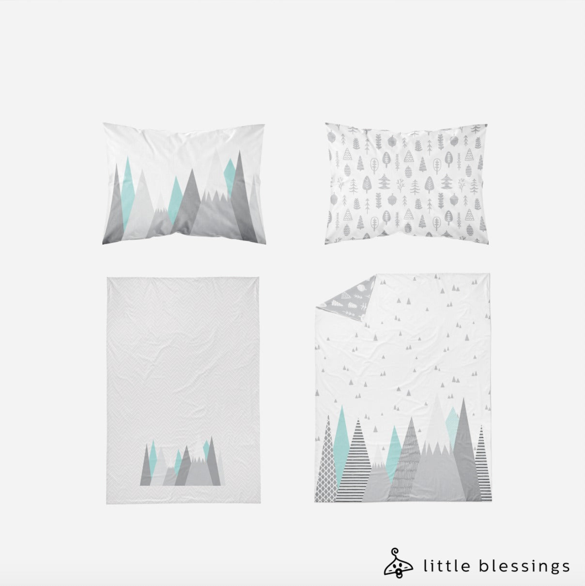 Modern Mountains Bed Set