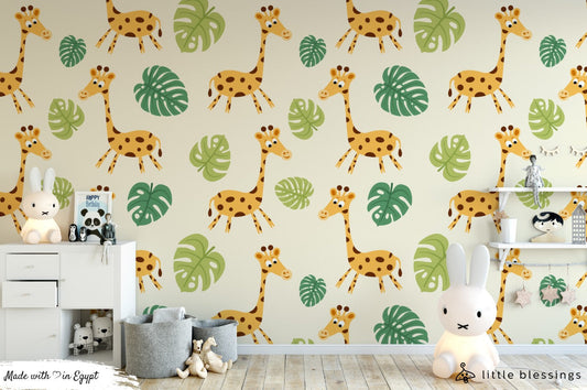 Giraffe Room Wallpaper