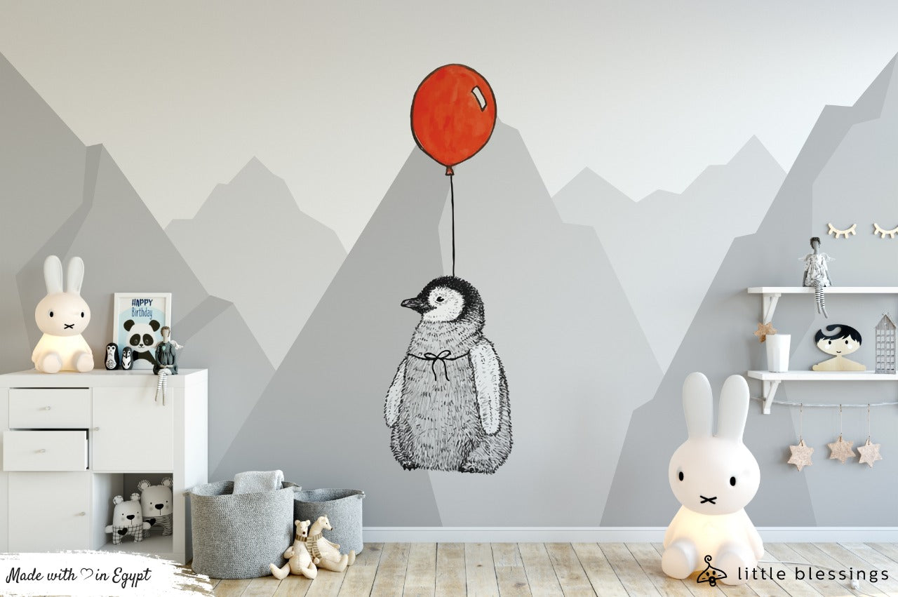 Baby Penguin Room Wallpaper