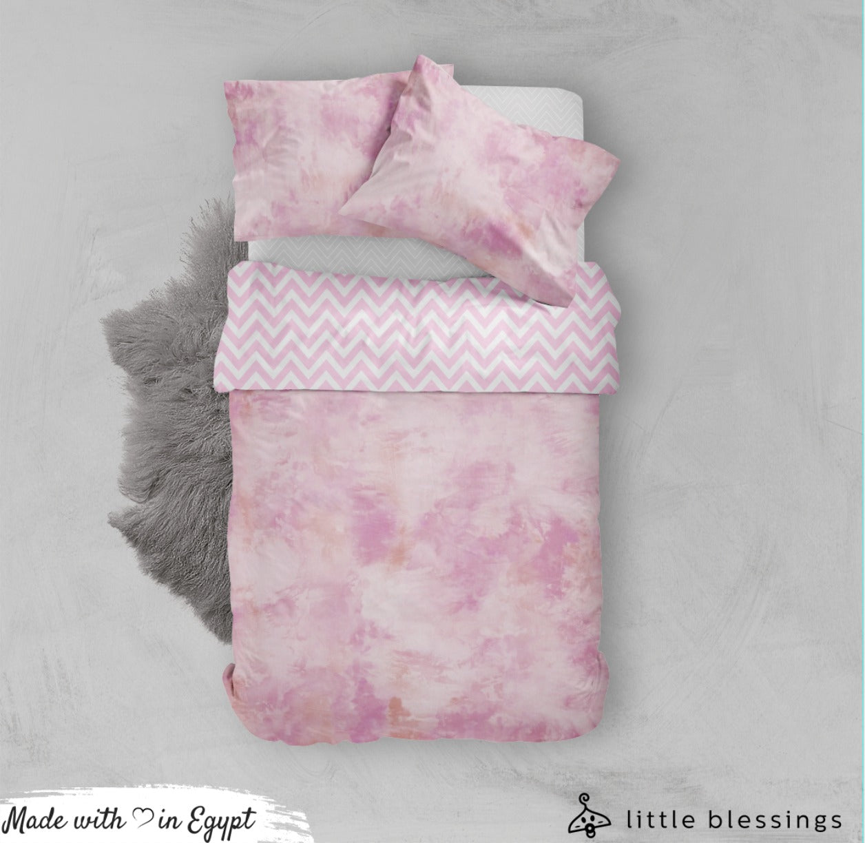 Pink Flourish Bed Set