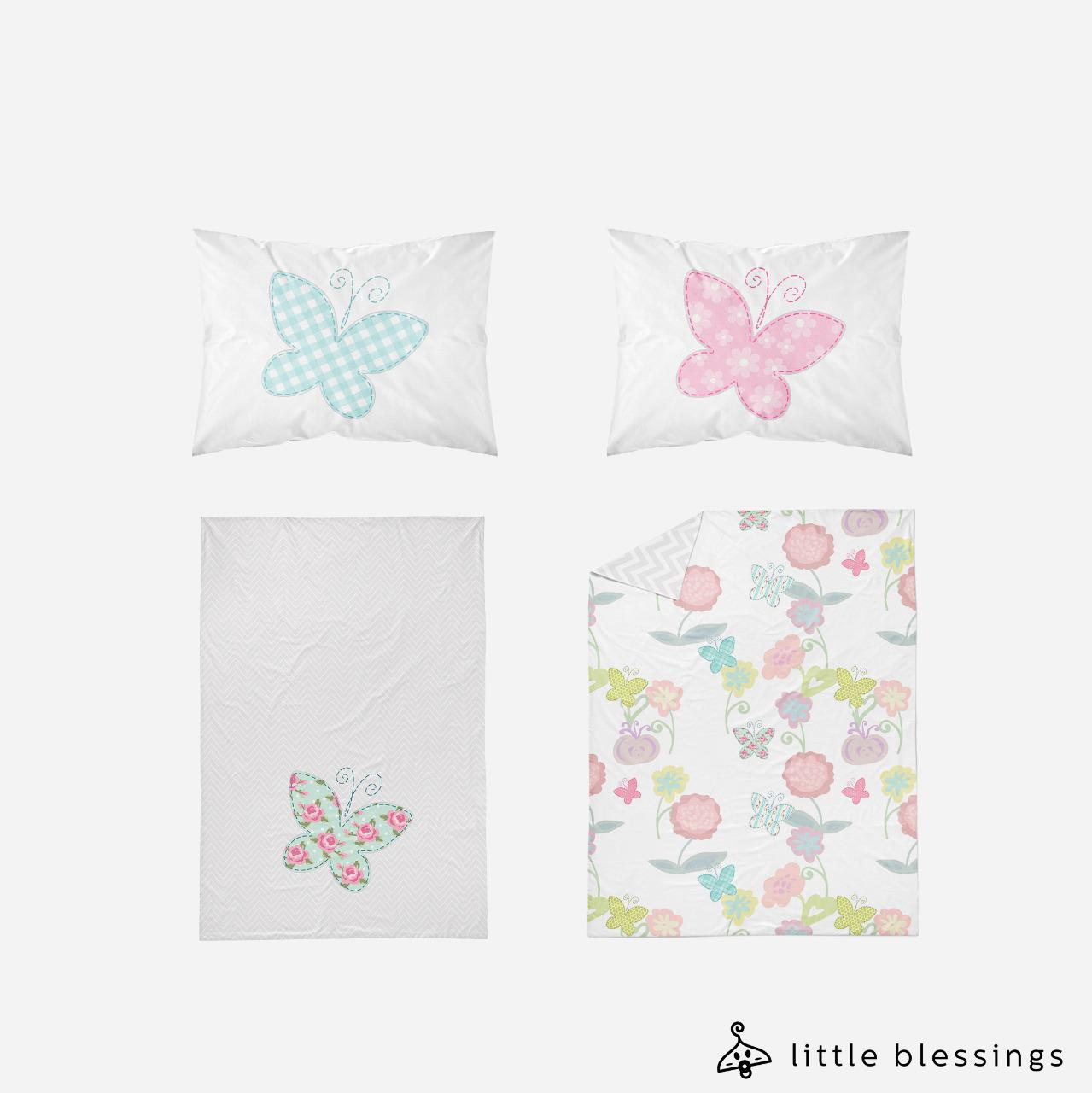 Flowers & Butterflies Bed Set