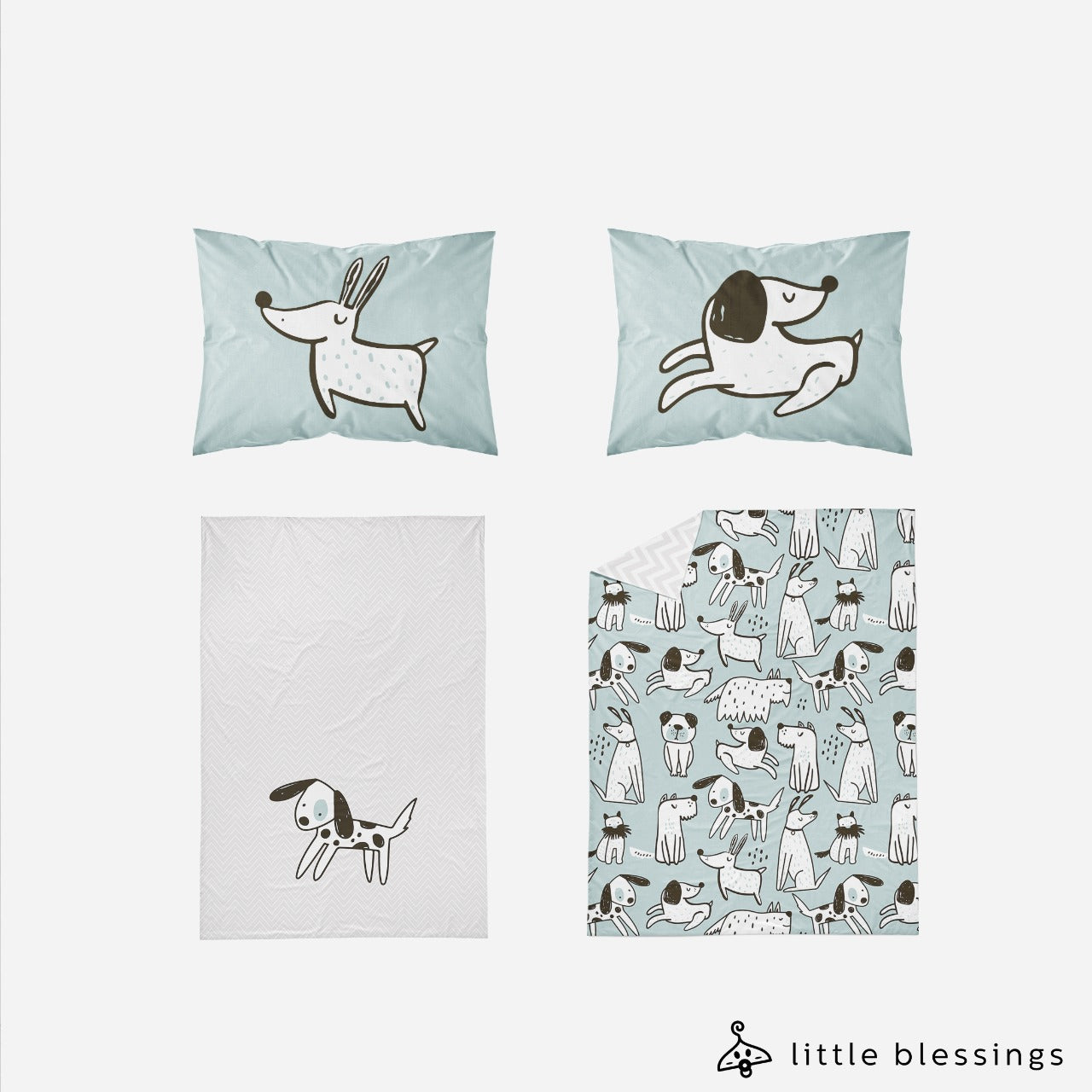 Puppies Pattern Bed Set