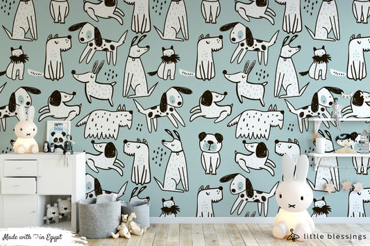 Puppies Pattern Wallpaper