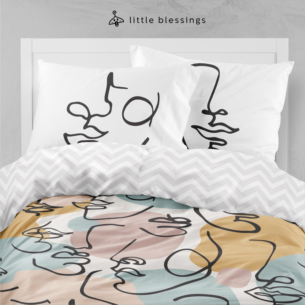 Single Line Art Bed Set