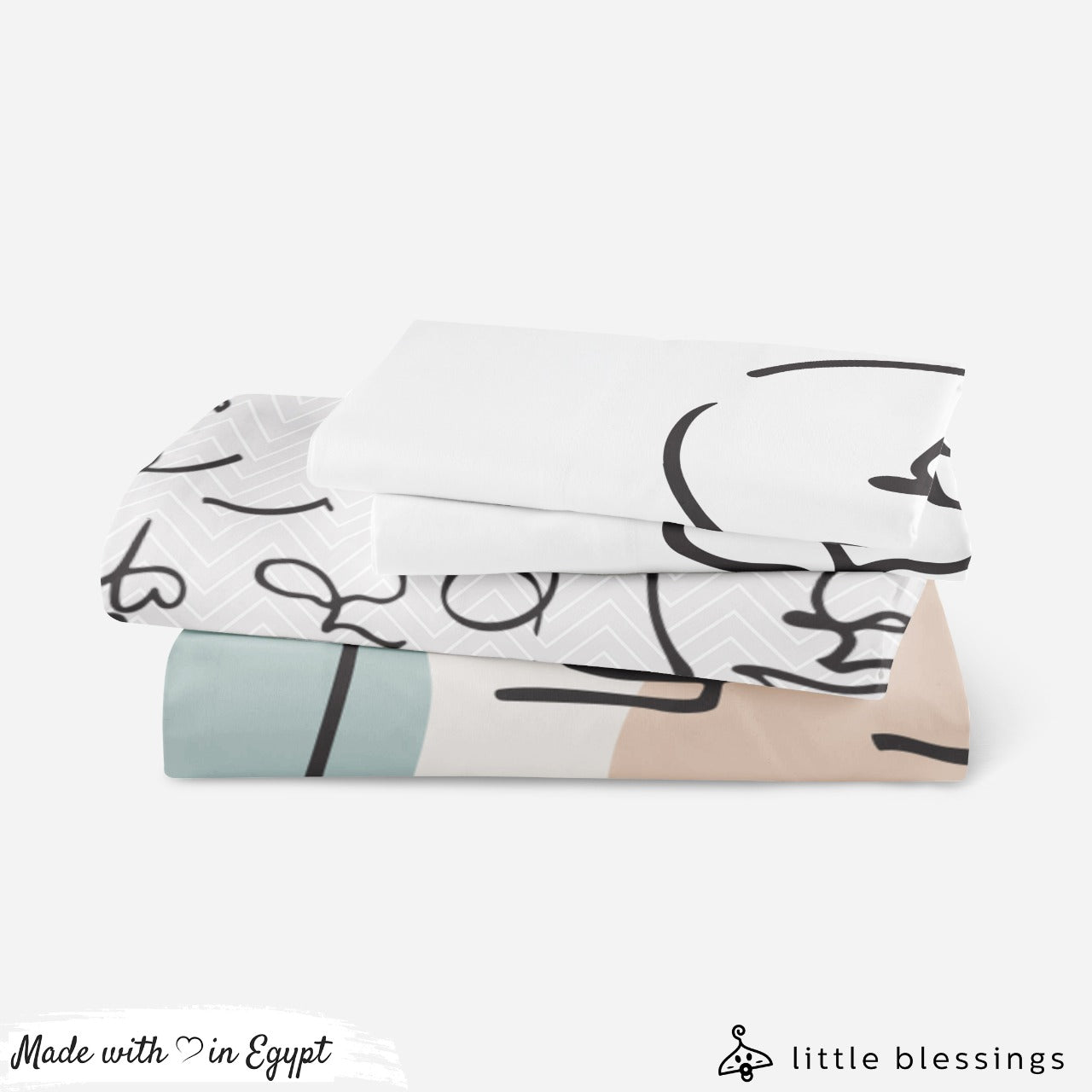 Single Line Art Bed Set