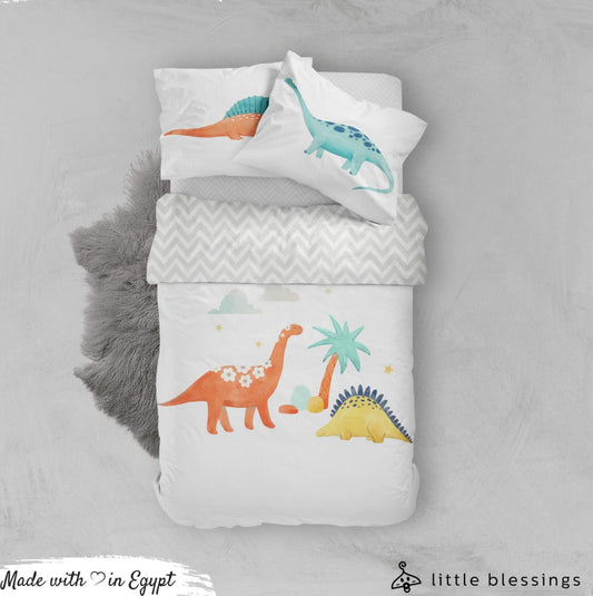 Watercolour Dinosaurs Bed Set