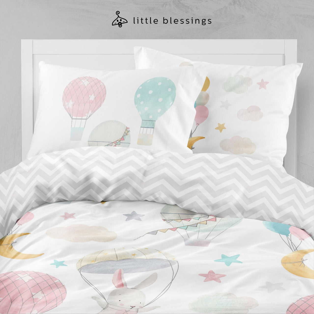 Hot Air Balloon Bunny Bed Set