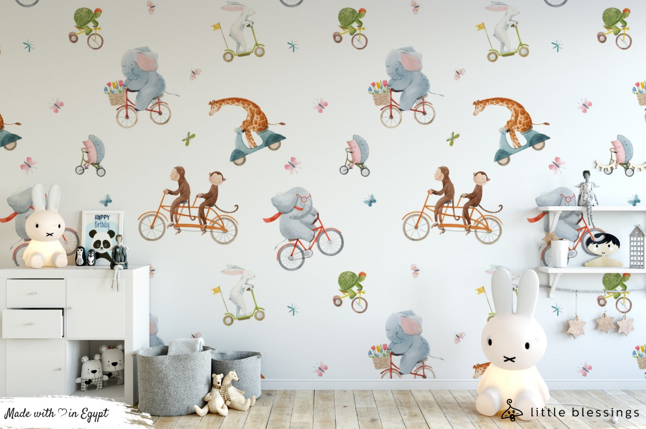 Animals On Bikes Wallpaper